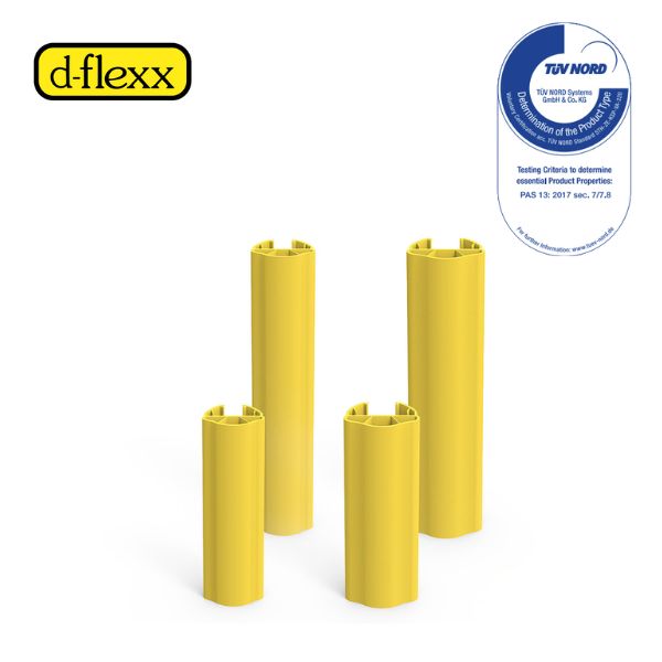 Elastyczna odbojnica energochłonna regałowa d-flexx ALFA 400 mm, 75 - 99 mm
