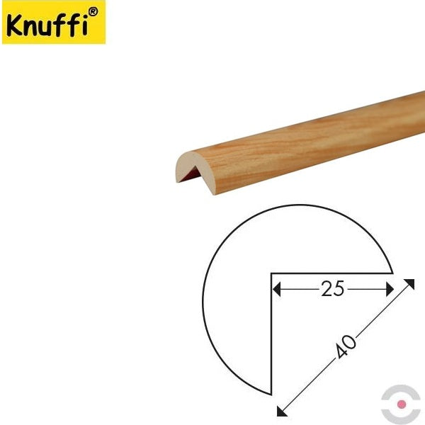 Elastyczny profil ostrzegawczo-ochronny Knuffi, typ A, drewno naturalny, 1000 mm