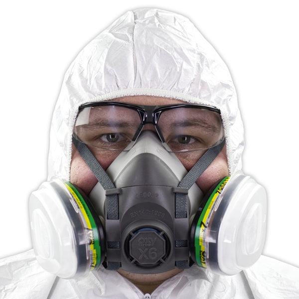 Zestaw ochronny OxyPro Agro Basic (półmaska S+pochłaniacz+prefiltry+pokrywy), wiaderko