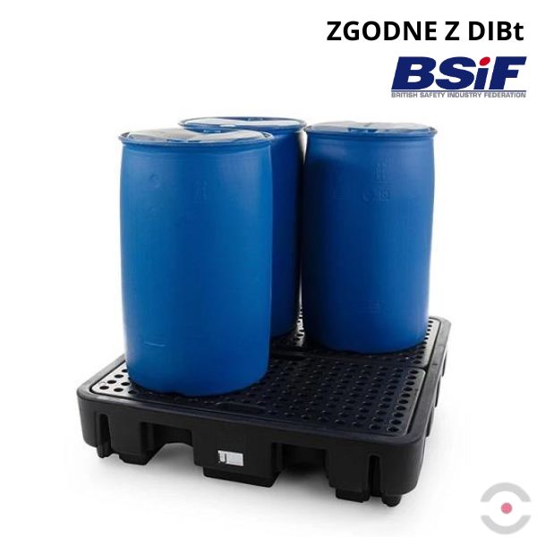 Wanna wychwytowa polietylenowa Topserw 250 l, beczka 4*200 l, kratownica, czarny, MEDIUM