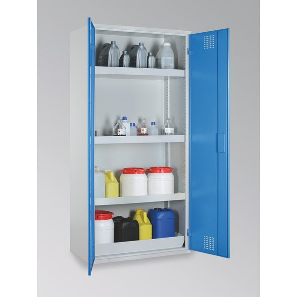 Szafa zabezpieczająca (trujące) Topserw MODUS XL, 2-drzwiowa, CLA niebieskie, 3 półki, CHS 1200