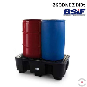 Wanna wychwytowa polietylenowa Topserw 250 l, beczka 2*200 l, kratownica, czarny, MEDIUM