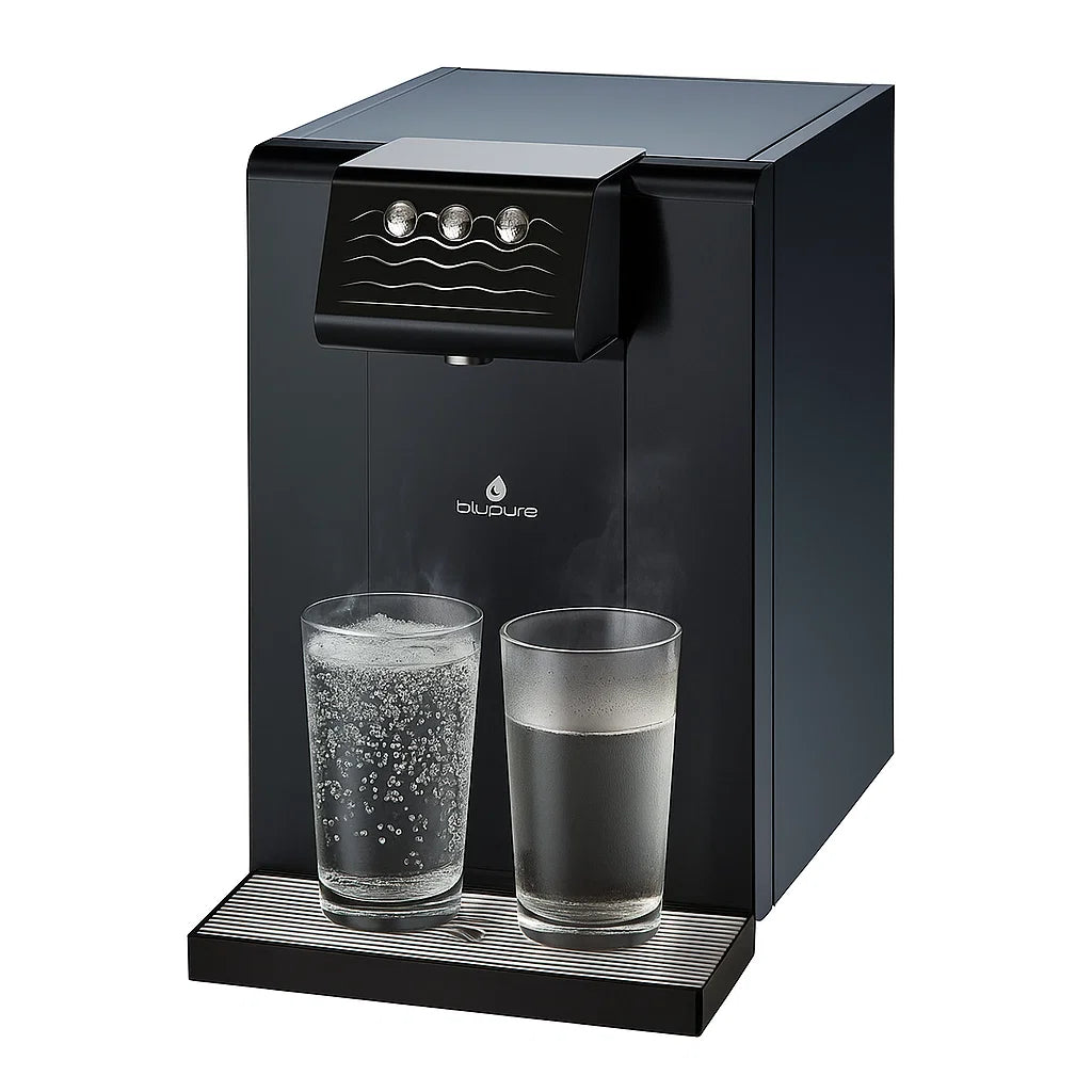 Dystrybutor wody pitnej Zdrojownia BLUSoda Black Hot 45 Fizz, woda gazowana, gorąca, chłodzona
