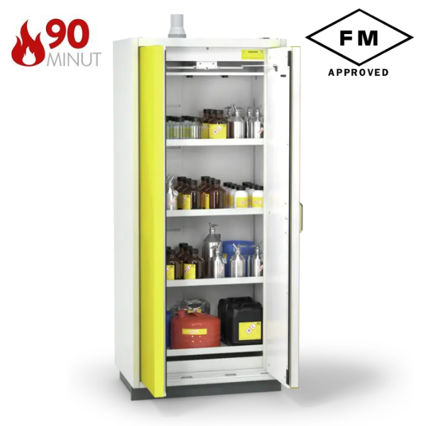 Szafa ognioodporna Topserw SAFE-90 L, 4 półki, drzwi CLA/O żółte, CLASSIC, 90 min