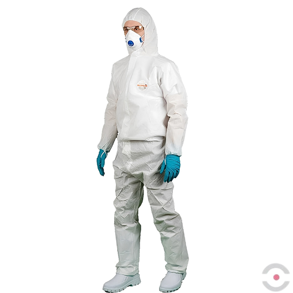Kombinezon ochronny OxyChem C210 MPFL, mikroporowaty, typ 5,6, rozmiar L, biały