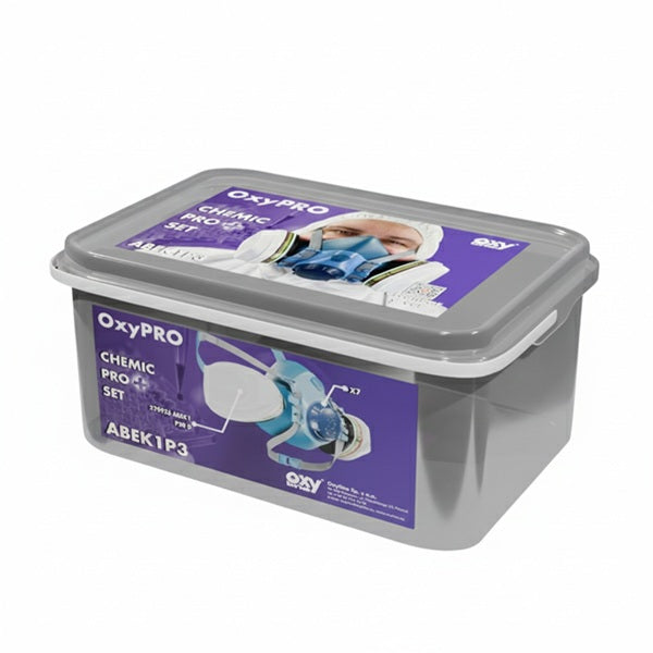 Zestaw ochronny OxyPro Chemic Pro+ (półmaska S+filtropochłaniacz), wiaderko