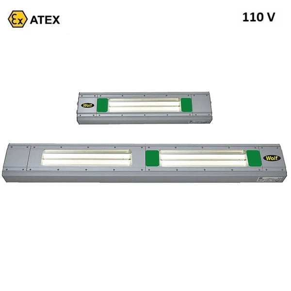 Lampa awaryjna Ex ATEX Topserw WOLF LMX4E, 60°C, zasilanie 110 V, FFA, Zone ‘1’, ‘21’