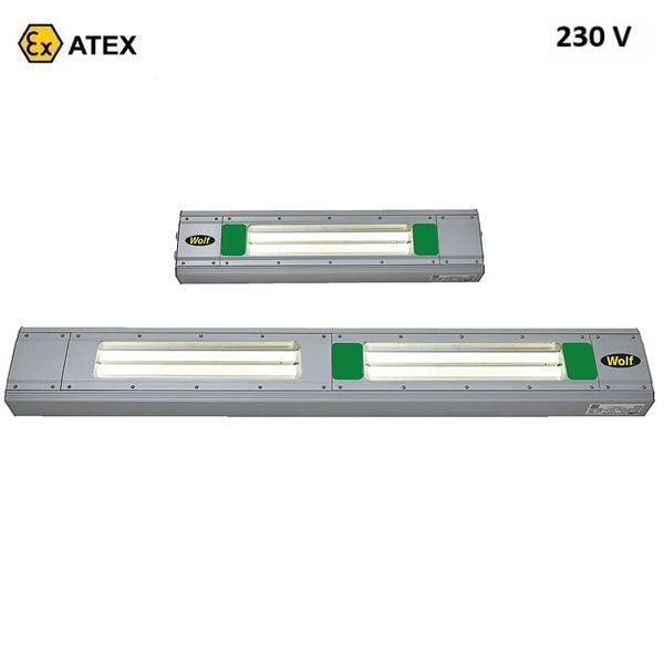 Lampa awaryjna Ex ATEX topserw WOLF LMX4E, 60°C, zasilanie 230 V, FFA, Zone ‘1’, ‘21’