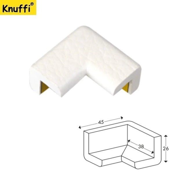 Narożnik ochronny blatu Knuffi, typ E2D, 2 wymiarowy, biały