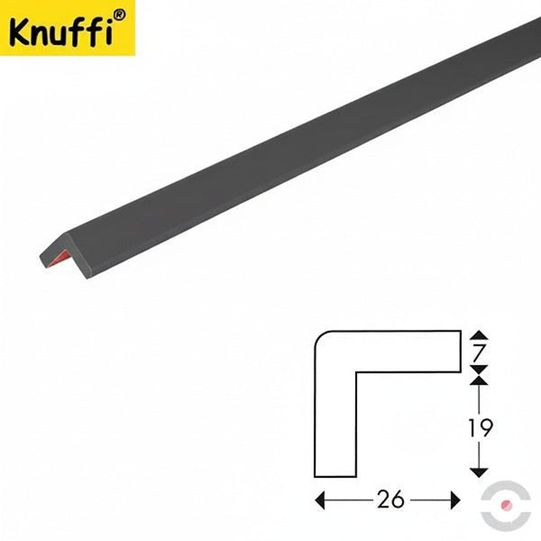Elastyczny profil ostrzegawczo-ochronny Knuffi, typ E, antracyt, 1000 mm