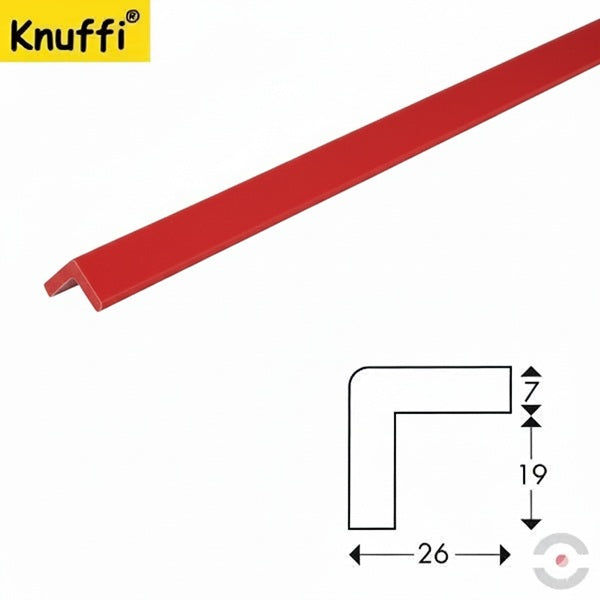 Elastyczny profil ostrzegawczo-ochronny Knuffi, typ E, czerwony, 5000 mm