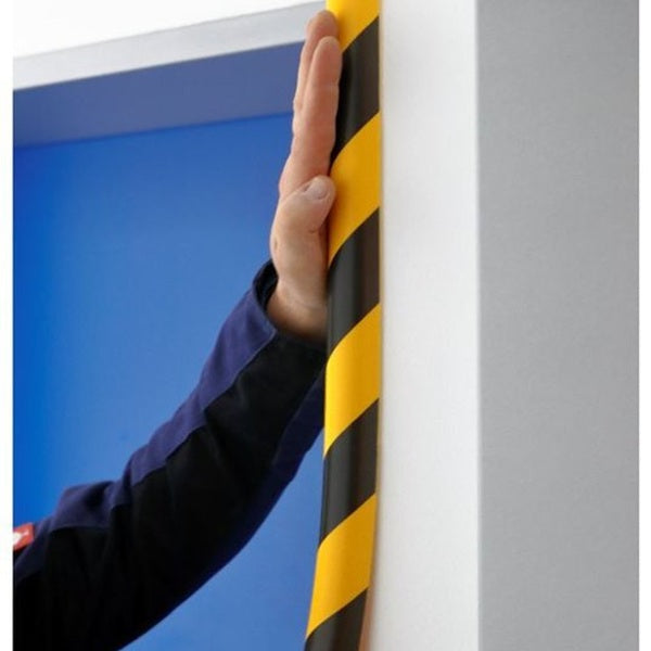 Elastyczny profil ostrzegawczo-ochronny Knuffi, typ A+ SOFT, żółty/czarny, 1000 mm