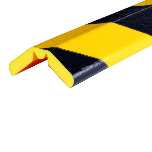 Elastyczny profil ostrzegawczo- ochronny Knuffi, typ W, żółty/czarny, 1000 mm