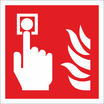 Znak Alarm pożarowy 150x150mm PS (F005)