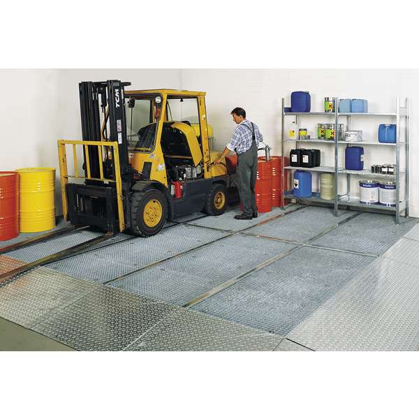 Platforma robocza stalowa Topserw 160 l, S*D*W 1000*2000*123 mm, wanna wychwytowa, LOW