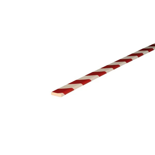 Elastyczny profil ostrzegawczo-ochronny Knuffi, typ F, biały/czerwony, 50 m