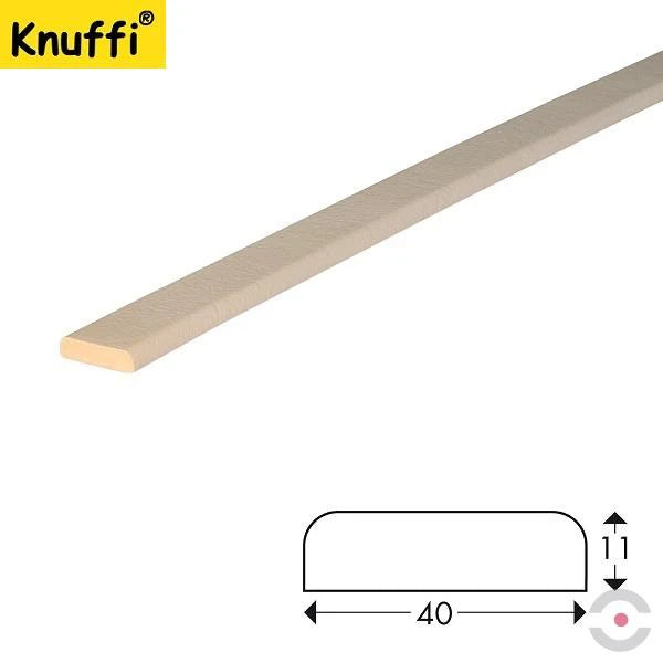 Elastyczny profil ostrzegawczo-ochronny Knuffi, typ F, biały, 50 m