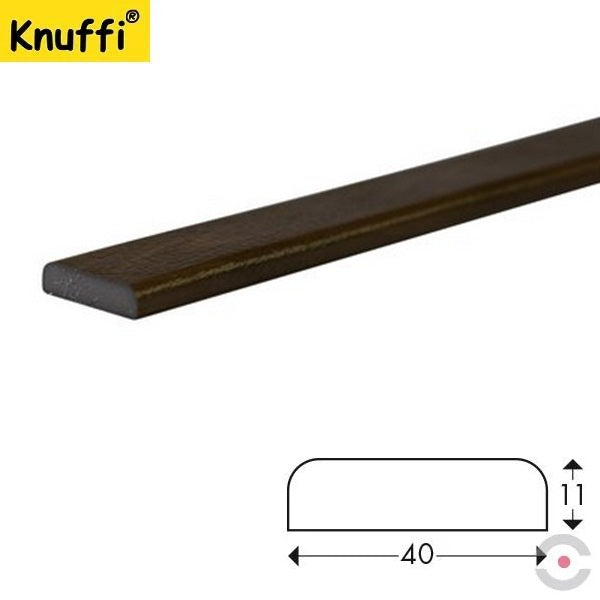 Elastyczny profil ostrzegawczo-ochronny Knuffi, typ F, drewno khaki, 1000 mm