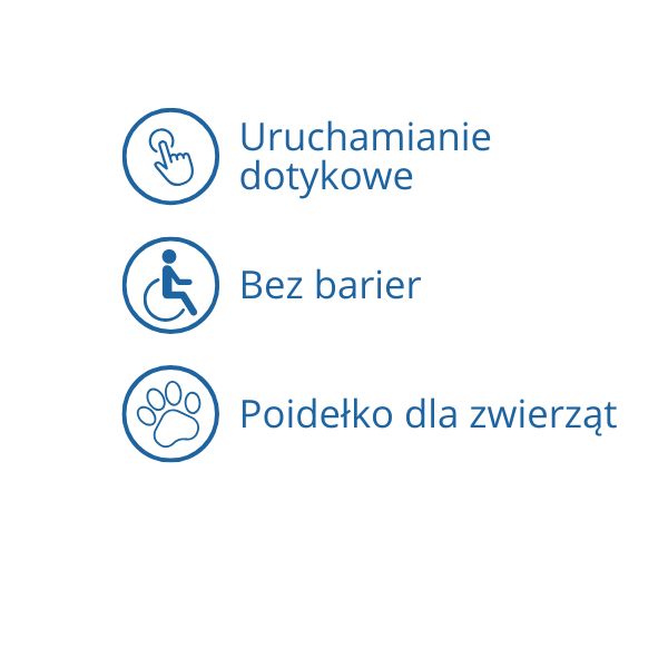 Zdrój wody pitnej Zdrojownia M-C76B-PF, 2*misa okrągły, stylizowany, poidełko, ADA