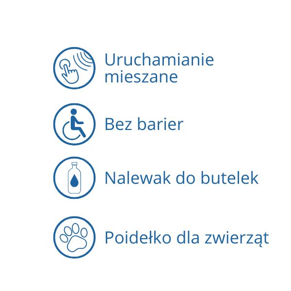 Stacja wody pitnej Zdrojownia GYQ-PF, 2*źródełko, nalewak do butelek, poidełko, sensor