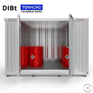 Magazyn chemiczny izolowany Topserw, SLT 3*2, S*G*W 3075*2075*2385 mm, galwanizowany, jednomodułowy