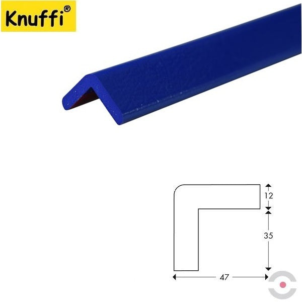 Elastyczny profil ostrzegawczo-ochronny Knuffi, typ H, niebieski, 1000 mm