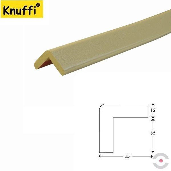 Elastyczny profil ostrzegawczo-ochronny Knuffi, typ H, beżowy, 1000 mm