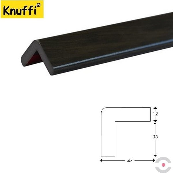 Elastyczny profil ostrzegawczo-ochronny Knuffi, typ H, drewno ciemny, 1000 mm