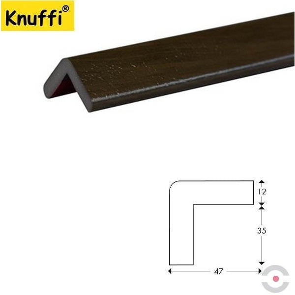 Elastyczny profil ostrzegawczo-ochronny Knuffi, typ H, drewno khaki, 1000 mm