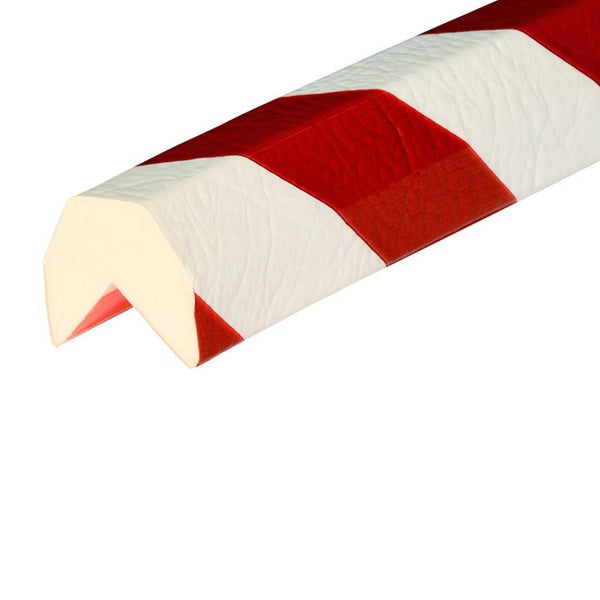 Elastyczny profil ostrzegawczo-ochronny Knuffi, typ AA, biały/czerwony, 1000 mm