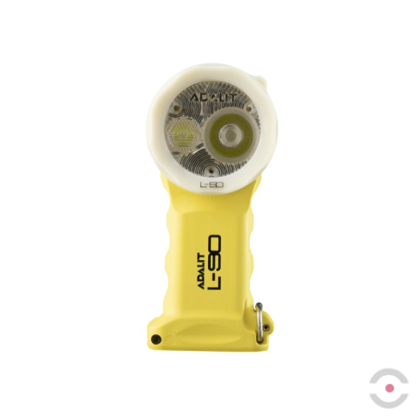 Latarka Ex ATEX Topserw ADALIT L-90RF akumulatorowa, kątowa, pierścień fotoluminescencyjny, 2*LED, Zone ‘0’
