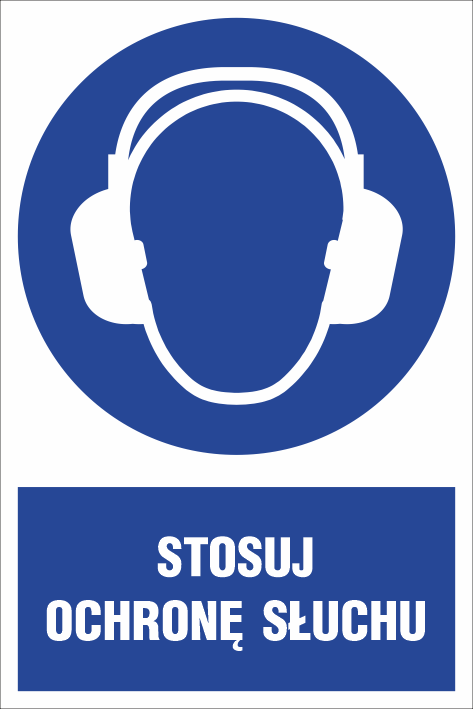 Znak BHP Stosuj ochronę słuchu 200x300mm P (M003/1)