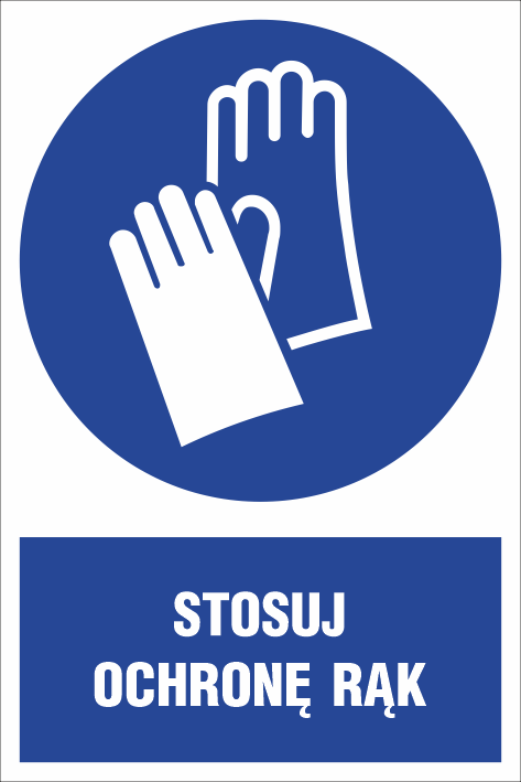 Znak BHP Stosuj ochronę rąk 200x300mm P(M009/1)