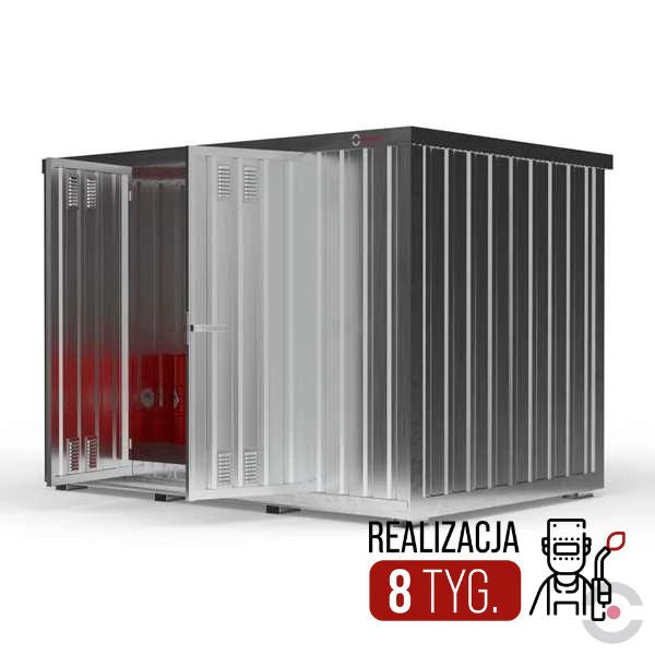 Magazyn chemiczny nieizolowany Topserw, SLH 4*3, S*G*W 4075*2875*2400 mm, 2*1000 l, jednomodułowy