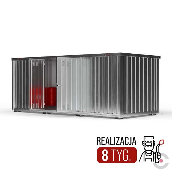 Magazyn chemiczny nieizolowany Topserw, SLH 6*3, S*G*W 6075*2875*2385 mm, 2*1400 l, jednomodułowy