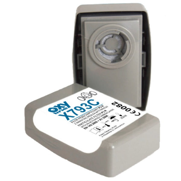 Filtr kapsułkowy wielokrotnego użytku Oxyline X793C P3 R z węglem aktywnym, 1 para