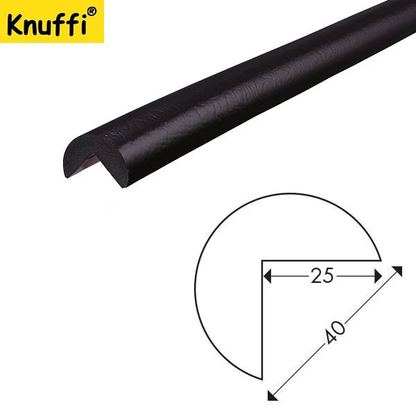Elastyczny profil ostrzegawczo-ochronny Knuffi, typ A, czarny, 50 m