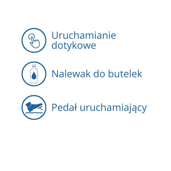 Zdrój wody pitnej Zdrojownia ECO-DF-BF-F, prostokątny, pedał nożny, nalewak do butelek