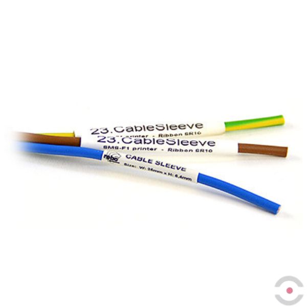 Etykiety, rurki termokurczliwe do kabli (taśma/sztuka), S*D 19*4,6 mm, 1000 szt., białe