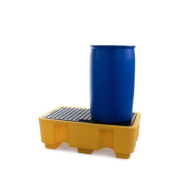 Wanna wychwytowa polietylenowa Topserw 250 l, beczka 2*200 l, kratownica, żółty, MEDIUM