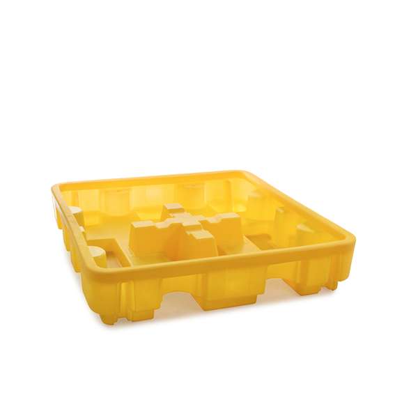 Wanna wychwytowa polietylenowa Topserw 250 l, beczka 4*200 l, kratownica, żółty, MEDIUM