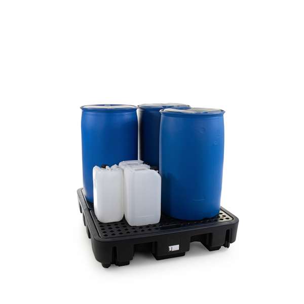 Wanna wychwytowa polietylenowa Topserw 250 l, beczka 4*200 l, kratownica, czarny, MEDIUM