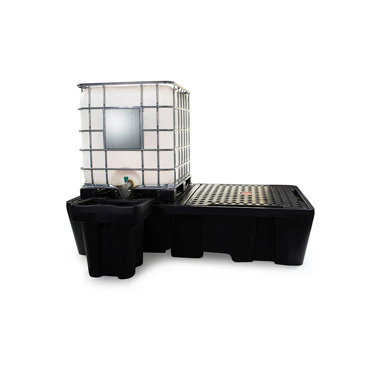Wanna wychwytowa polietylenowa Topserw 1130 l, IBC 2*1000 l, kratownica, czarny, MEGA