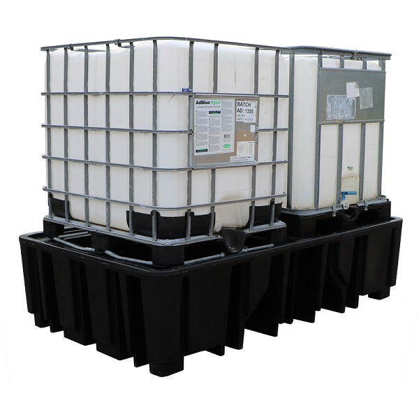 Wanna wychwytowa polietylenowa Topserw 1238 l, IBC 2*1000 l, bez kratownicy, czarny, MEGA