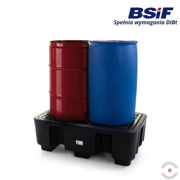 Wanna wychwytowa polietylenowa Topserw 250 l, beczka 2*200 l, kratownica, czarny, MEDIUM
