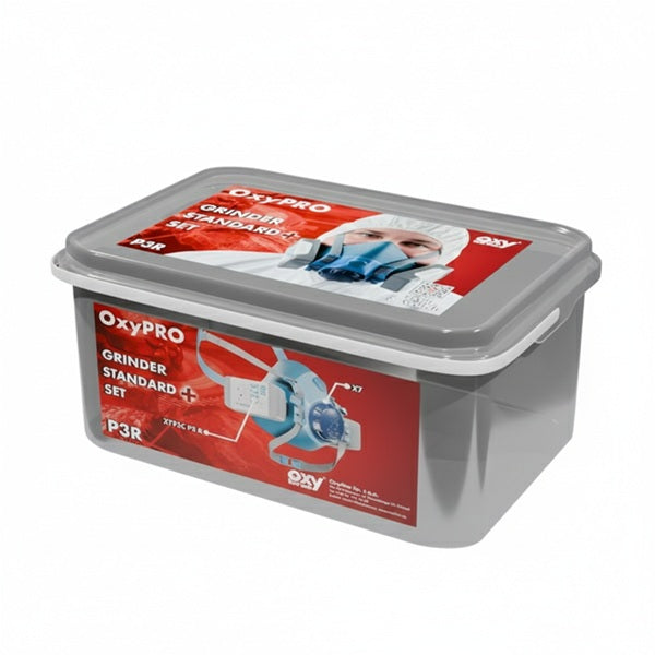 Zestaw ochronny OxyPro Szlif Grinder Standard+ (półmaska S+filtry), wiaderko