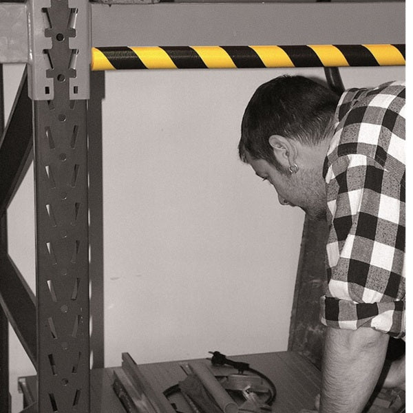 Elastyczny profil ostrzegawczo-ochronny Knuffi, typ A, żółty/czarny, 1000 mm