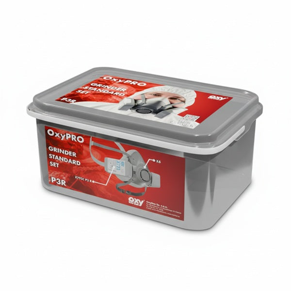 Zestaw ochronny OxyPro Szlif Grinder Standard (półmaska M+filtry), wiaderko