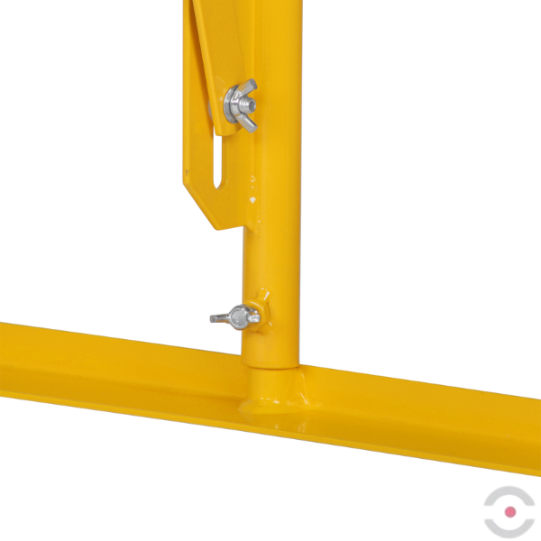 Bariera nożycowa, dł. 3600 mm, kółka, żółty/czarny