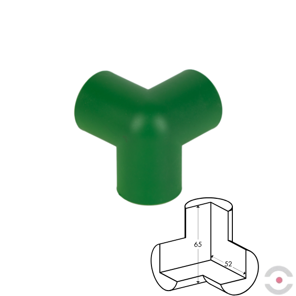 Narożnik ochronny blatu Knuffi, typ A3D, 3 wymiarowy, zielony